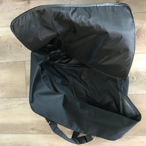 Carlos Falchi Sport black gold logo weekender shoulder tote gym bag Vintage rare - Picture 7 of 8